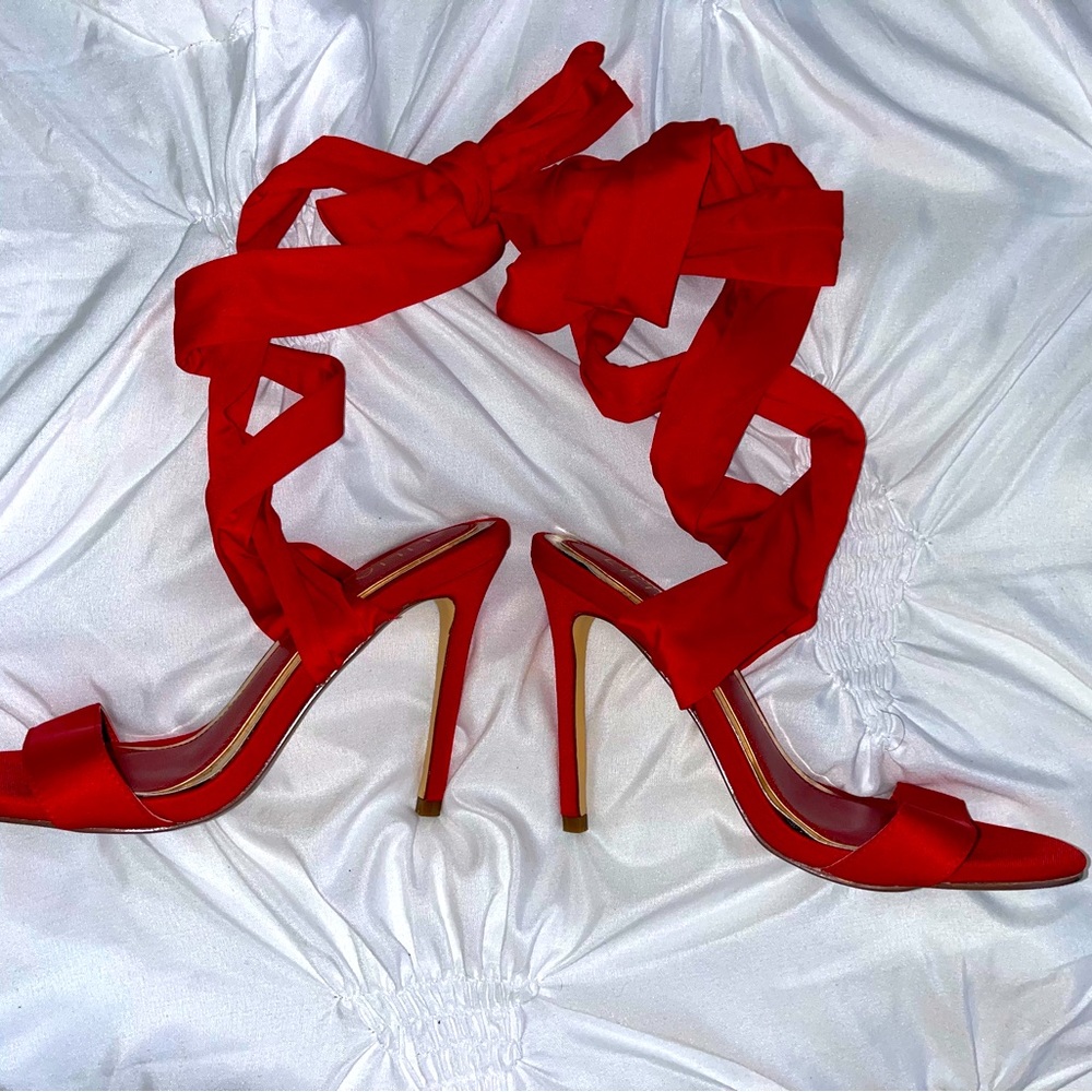 Red Liliana Strappy Heels